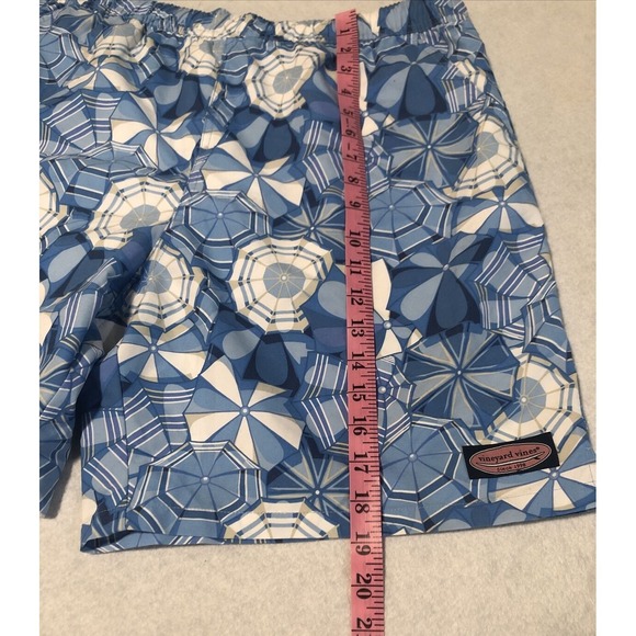 VINEYARD VINES Mens Size L Blue Swim Trunks Novelty Umbrella Beach Summer Shorts - Picture 11 of 13